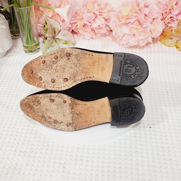 La BARCA Black Leather Botin Charro Ankle Unisex Pull On Chelsea Boots 8.5 - Picture 8 of 9